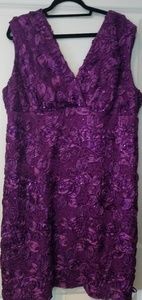 Purple knee length dress
